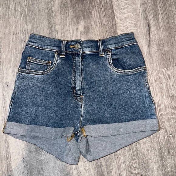 Wilfred Free vintage style folded hem Jeans Shorts Sz  4 - Picture 3 of 10